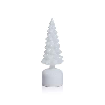 LED Glass Rotating Tree, Holiday Lighted Table Décor