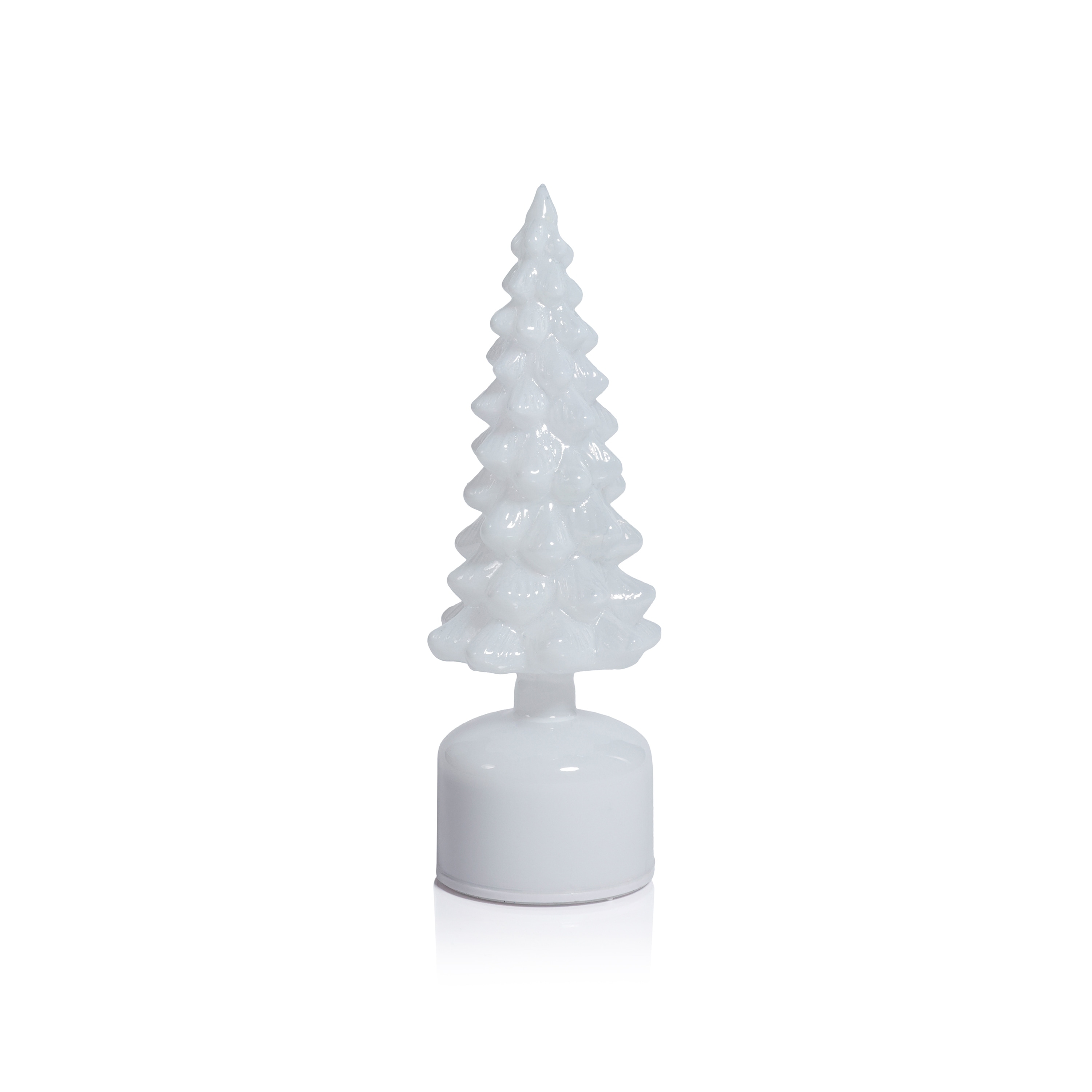 LED Glass Rotating Tree, Holiday Lighted Table Décor