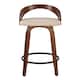 Option Cream PU/Walnut Wood/Black Metal