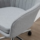 preview thumbnail 9 of 16, Vinsetto Office Computer Chair Mid-Back Task Chair with Tub Shape Design, Lined Pattern Back and Swivel Wheels for Living Room