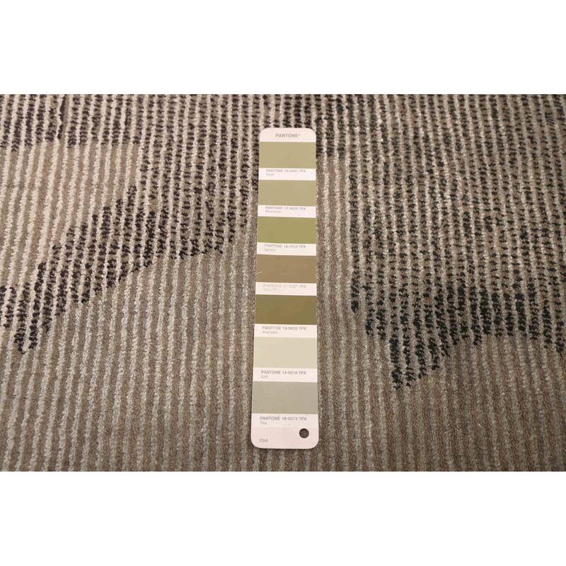 ECARPETGALLERY Hand Loomed Loreto Olive Viscose, Wool Rug - 5'3 x 7'4