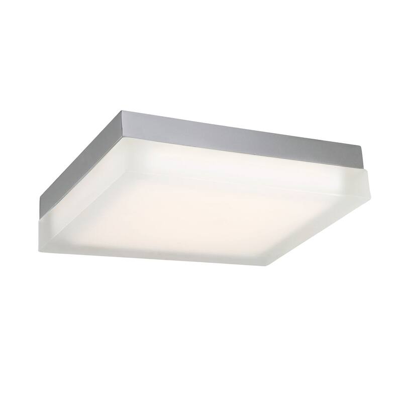 Matrix 9in LED Square Flush Mount 2700K - Titanium-3000K - 12