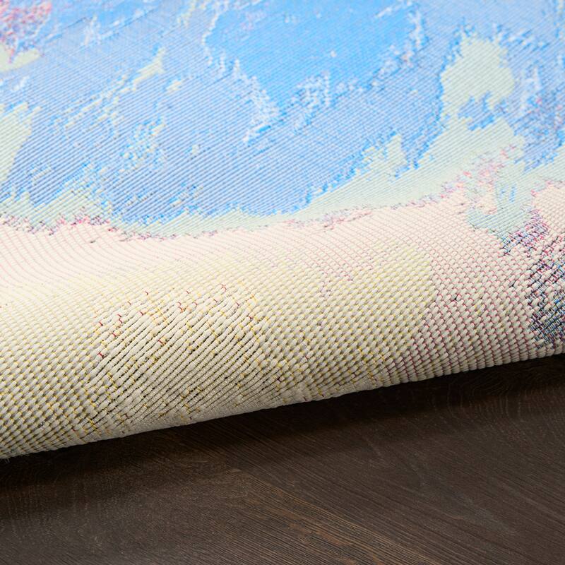 Nourison Color Splash Indoor/Outdoor Multicolored Abstract Area Rug