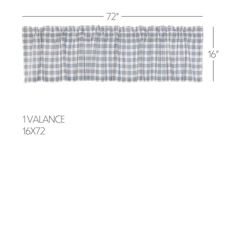 Sawyer Mill Black Plaid Valance 16x90 - M - M - Black