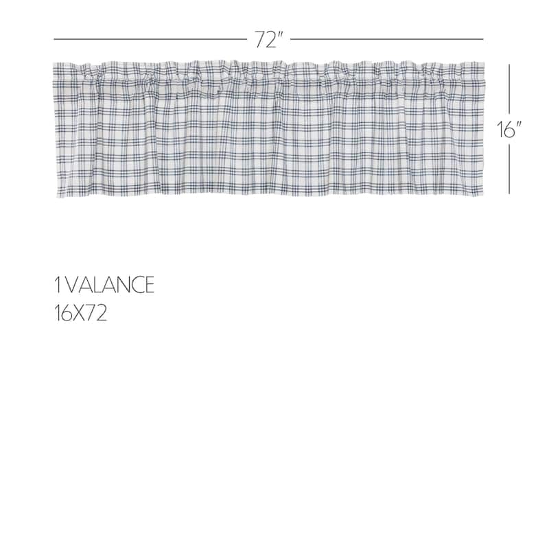 Sawyer Mill Plaid Valance - Dark Tan/Coal Black - 16x90