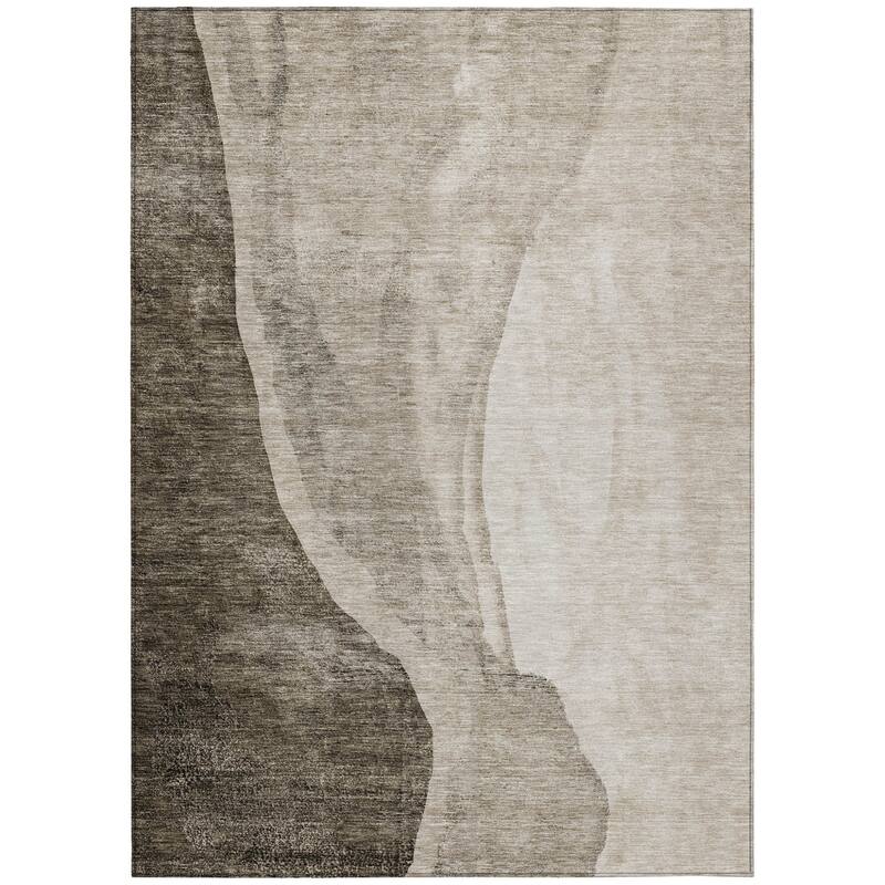 HomeRoots Abstract Transitional Rectangle Outdoor Rug