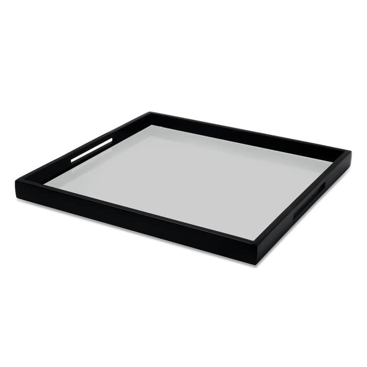 Large Square Mirror Tray with Handles, Available in 3 Colors and Sizes