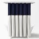 preview thumbnail 30 of 61, Lush Decor Two-tone Linen Button Shower Curtain