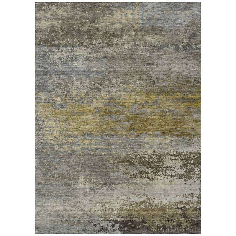 HomeRoots Abstract Transitional Rectangle Outdoor Rug
