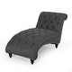 preview thumbnail 17 of 18, Varnell Contemporary Button Tufted Chaise Lounge by Christopher Knight Home - 64.25" L x 29.00" W x 33.75" H