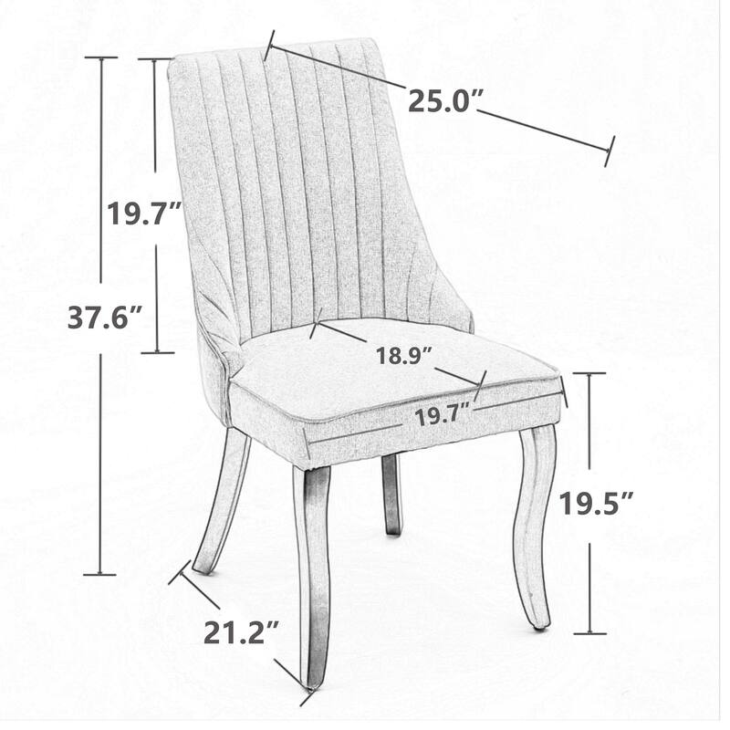 Upholstered Dining Side Chair Accent Chair （Set of 2)