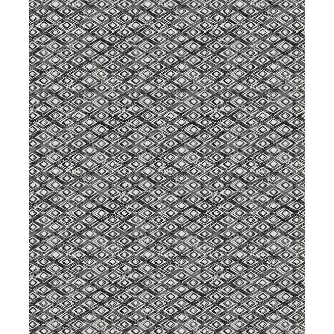 Decorline Delilah Slate Diamond Wallpaper - 21in x 396in x 0.025in
