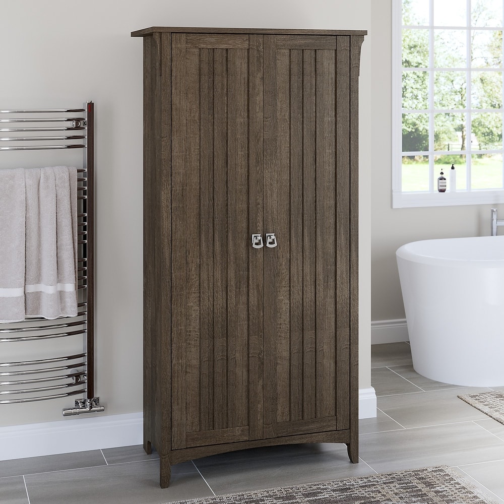 Salinas Bathroom Storage Cabinet with Doors by Bush Furniture