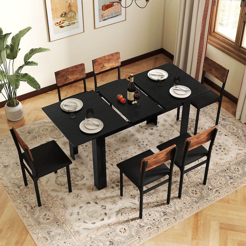 Costway 47”-62” Extendable Dining Table for 4-8 People for Dining Room - See Details