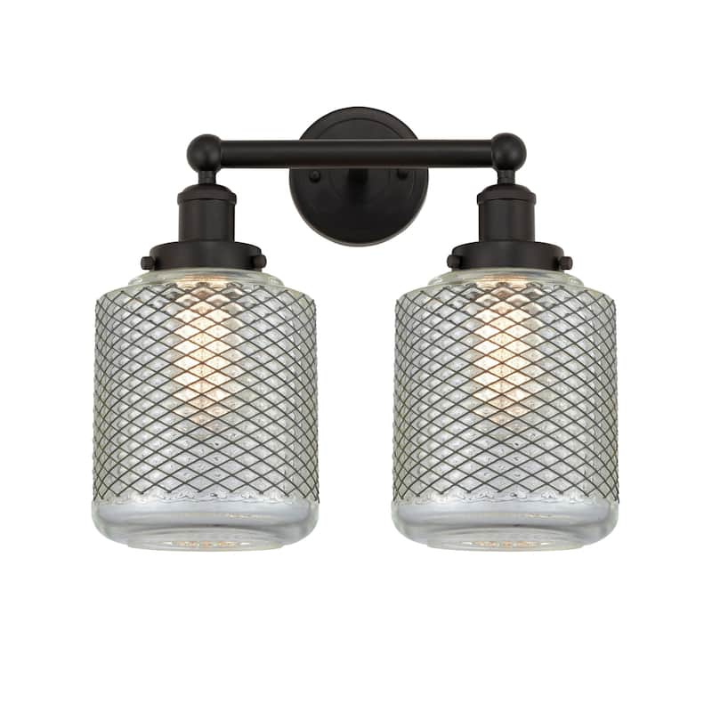 Innovations Lighting 616-2W-12-15 Stanton Vanity Stanton 2 Light 15" - Oil Rubbed Bronze / Clear Crackle