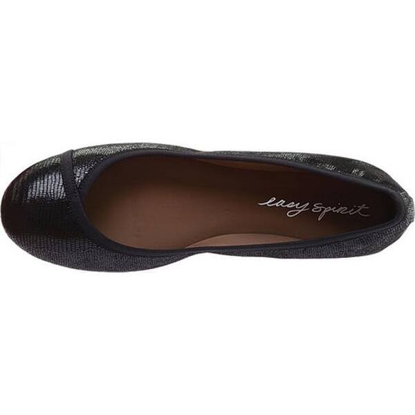 Shop Easy Spirit Women S Gulia Flat Black Snake Fabric Overstock