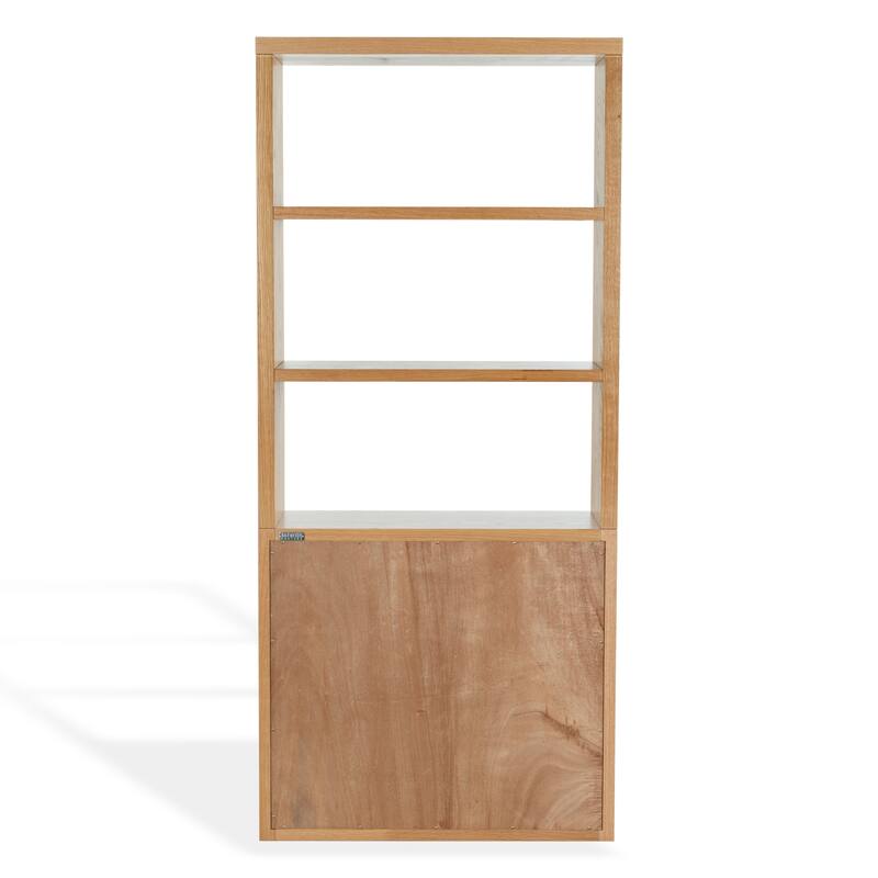 SAFAVIEH Couture Elanna Wood 4-Shelf Bookcase - 43"W x 15"D x 76"H