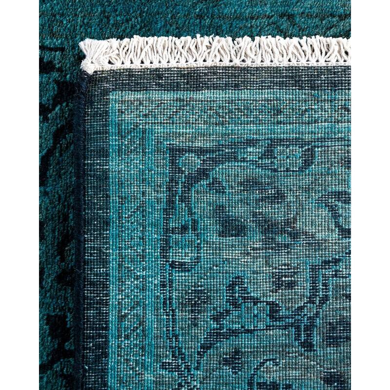 Contemporary Overdyed Wool Hand Knotted Runner - 2' 8" x 9' 10"