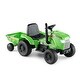preview thumbnail 12 of 16, 12V 2-in-1 Kids Tractor with Trailer and Remote Control for Ages 3-8 - 49" x 23" x 24" Green