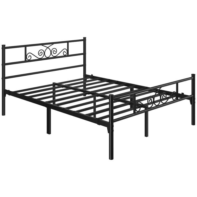 Yaheetech Classic Platform Bed Metal Frame with Headboard