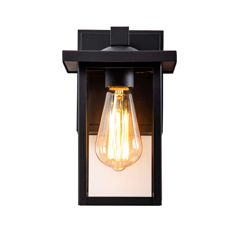 Outdoor Wall Lantern with GFCI Outlet - 1 PACK