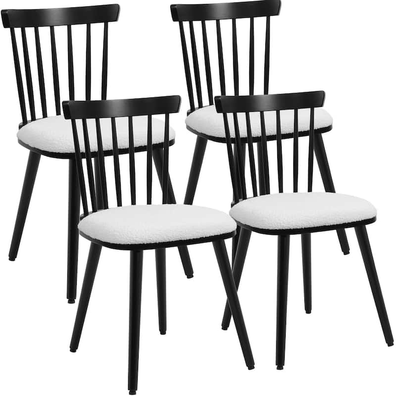 Solid Wood Spindle Back Windsor Dining Chairs Set of 2 - 33.3"H x 17.72"W x 19.7"D