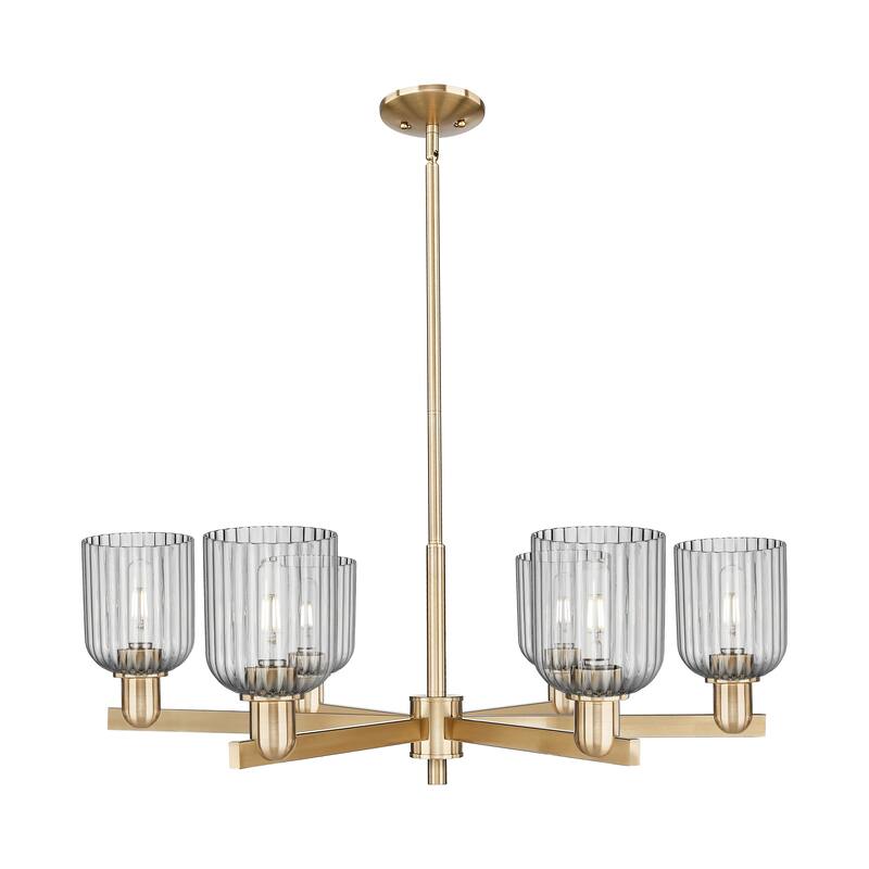 Innovations LightingDowntown Urban - Bridal Veil - 6 Light 35" Stem Hung Chandelier