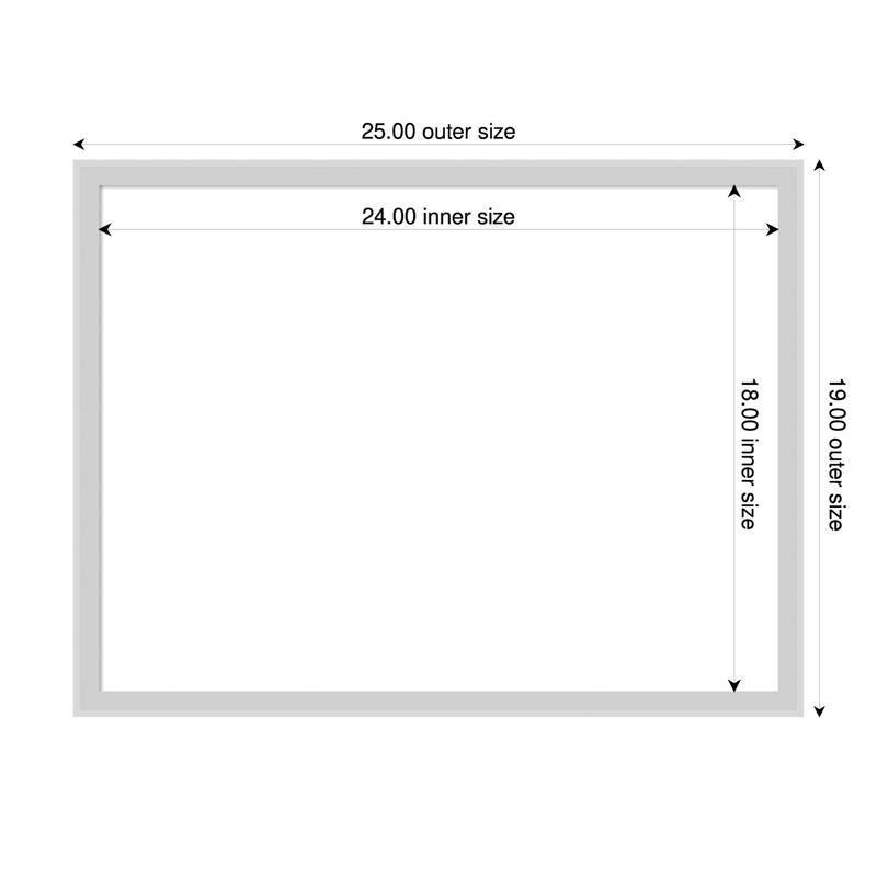 Incline Framed Dry Erase Magnetic Board - 25 x 19 in - Incline Silver