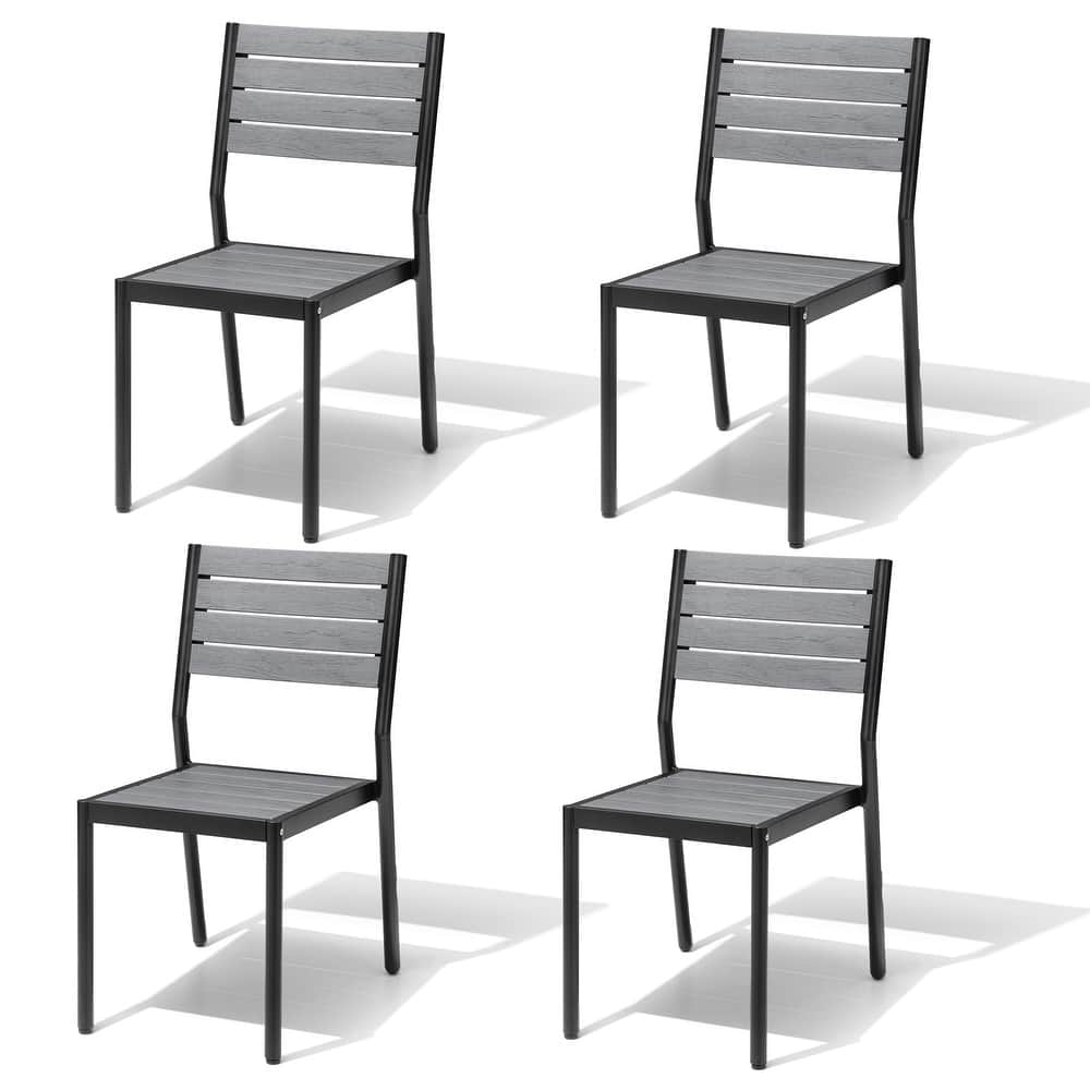 VredHom Outdoor Stackable Aluminum Patio Dining Chairs