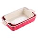 MALACASA Series Bake.Bake, Rectangle Porcelain Bakeware Set