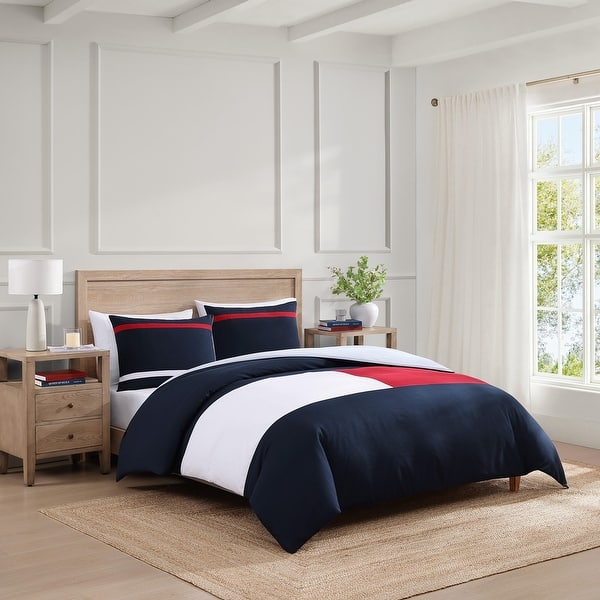 Tommy Hilfiger Iconic Anniversary Navy Comforter Set - On  display picture 2