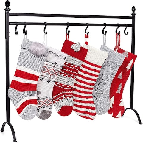 BirdRock Home 8 Hook Christmas Stocking Holder Stand