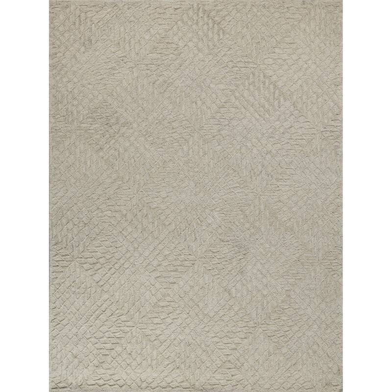 Sandro Handmade New Zealand Wool in Silver Area Rug