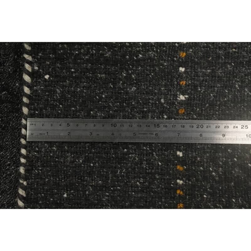 Hand Knotted Oriental 100% Wool Carpet Tribal Animal Pictorial Greys & Charcoal Gabbeh Area Rug - 8' 0'' X 8' 3''