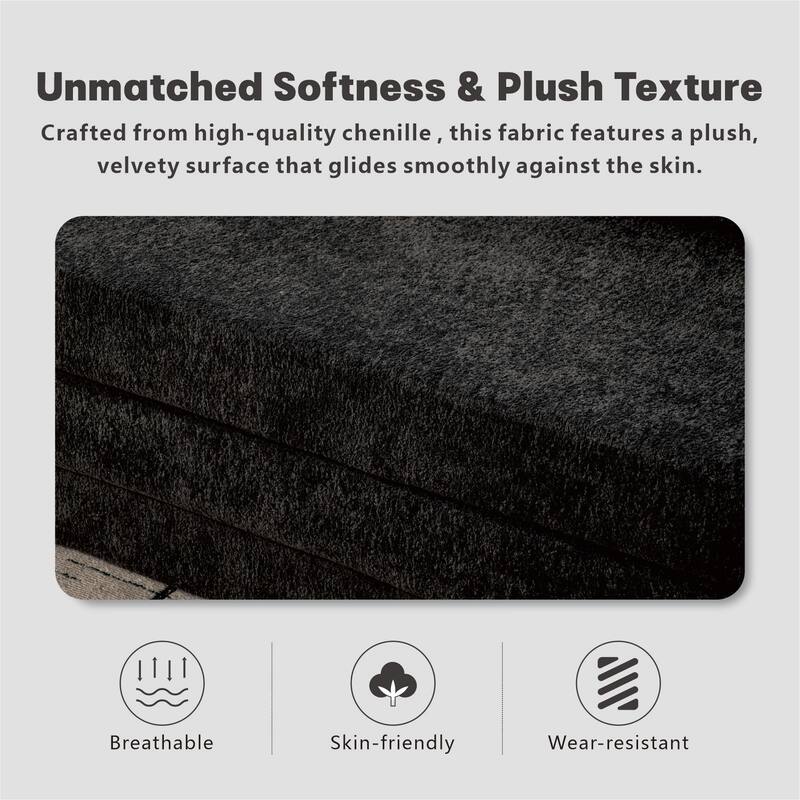 71.2"W 2-in-1 Foldable Pull Out Loveseat Sofa Bed Equipped with Armrest & Backrest Pillows