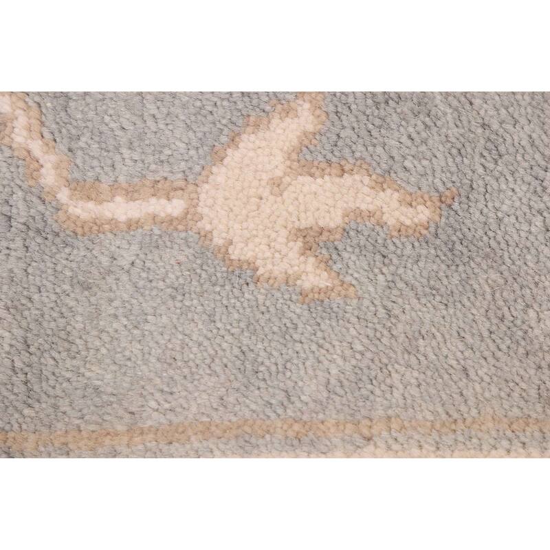 ECARPETGALLERY Hand-knotted Royal Oushak Light Denim Blue Wool Rug - 9'1 x 11'9