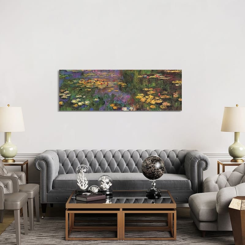 iCanvas "Water Lilies" by Claude Monet Canvas Print - 20x60x1.5