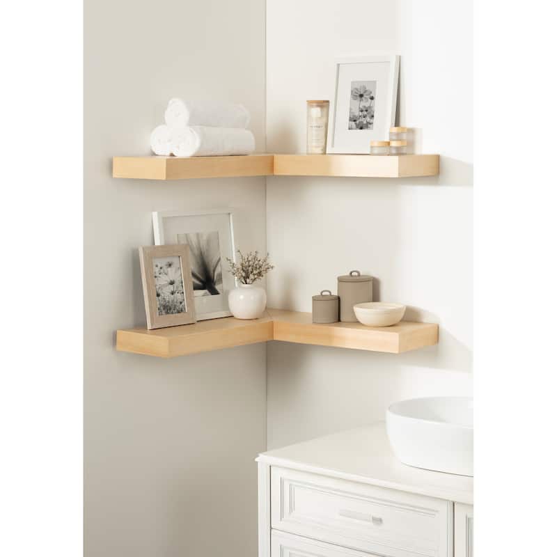Kate and Laurel Havlock Wood Shelf Set