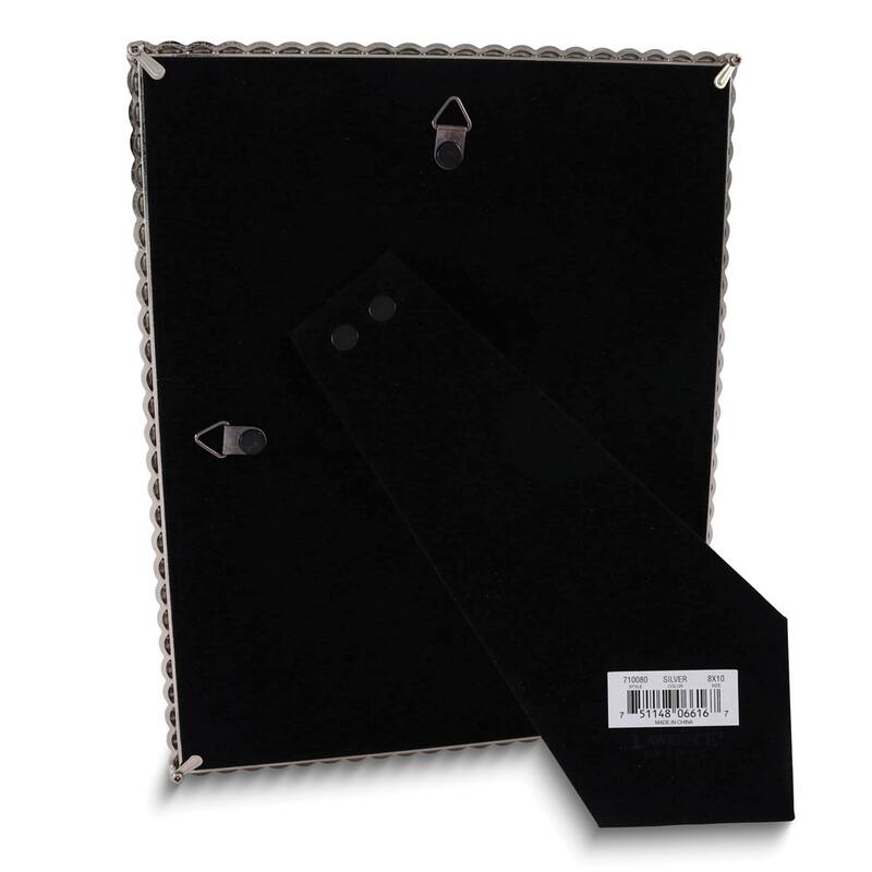 Curata Silver-Tone Rope 8x10 Metal Frame Matted For 5x7 Photo
