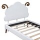preview thumbnail 11 of 10, Twin Size Upholstered Platform Bed with Headboard