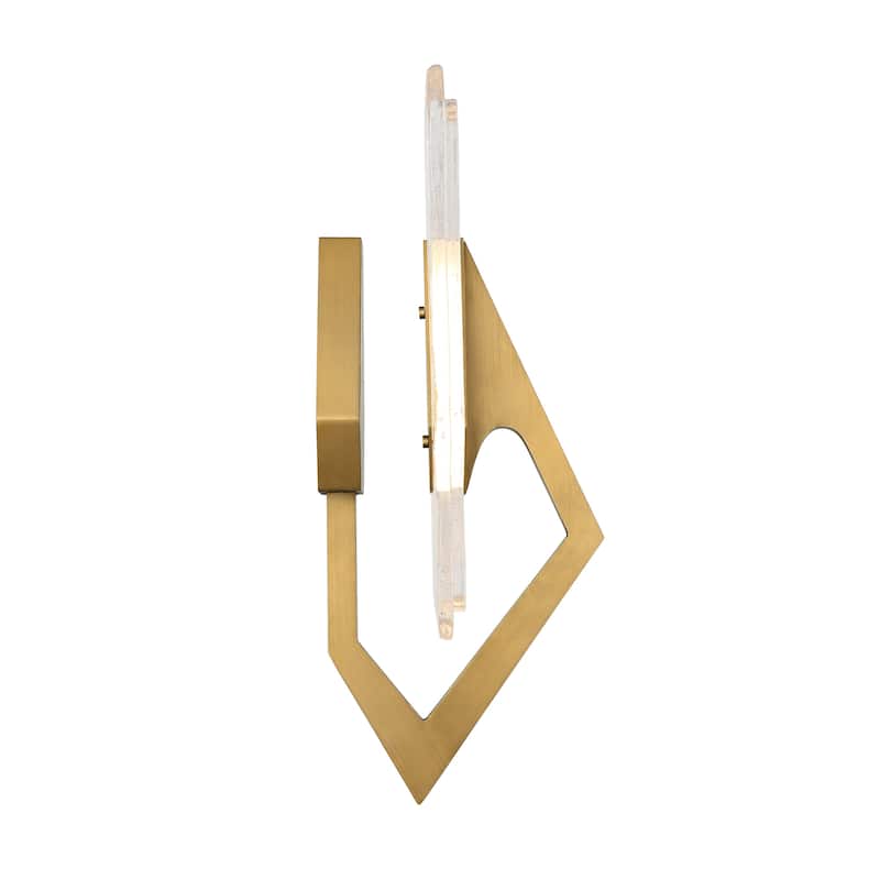 Varaluz Down the Wrong Path 1-Light Wall Sconce - Brass Kisser