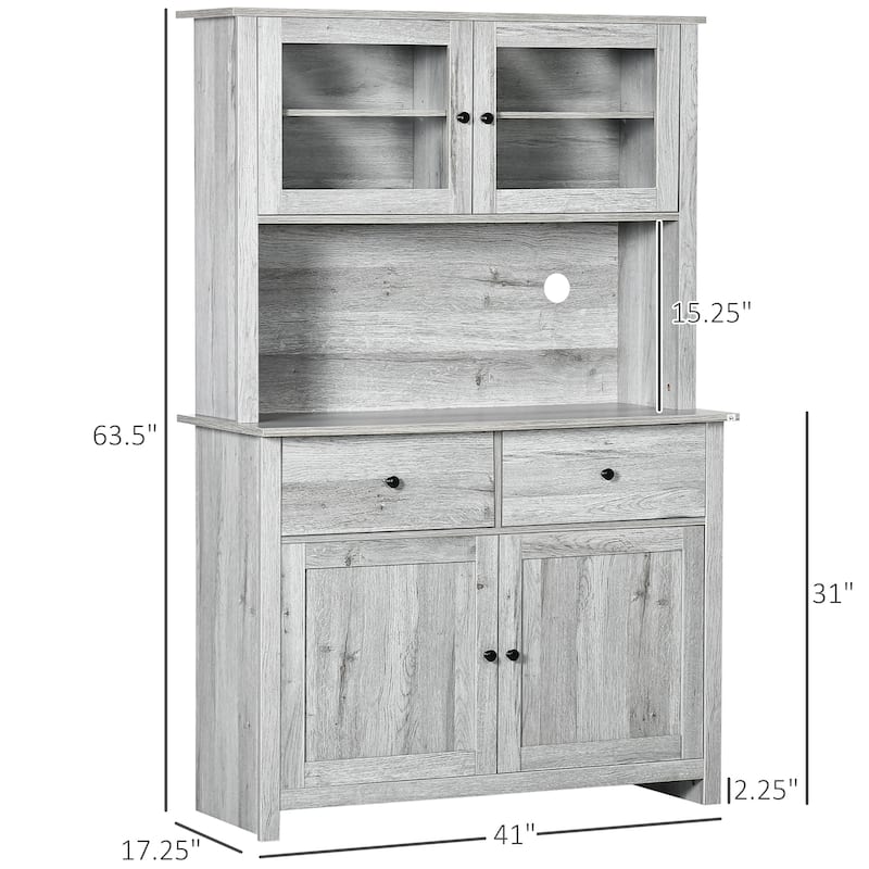 Kitchen Pantry Storage Cabinet with 4 Shelves and Drawers