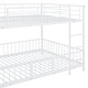 preview thumbnail 17 of 38, Full over Full Size Metal Bunk Bed with Slide and Guardrails for Kids, Boys and Girls, Bedroom