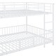 preview thumbnail 17 of 18, White Full Over Full Metal Bunk Bed with Slide and Safety Guardrails
