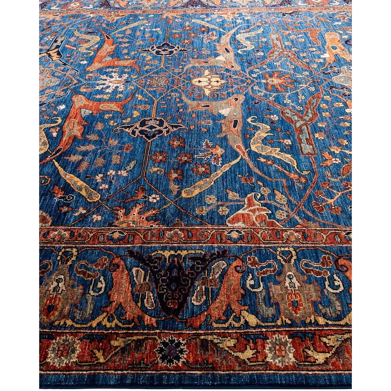 Serapi One-of-a-Kind Hand-Knotted Area Rug - Blue, 8' 1" x 10' 1" - 8' 1" x 10' 1"