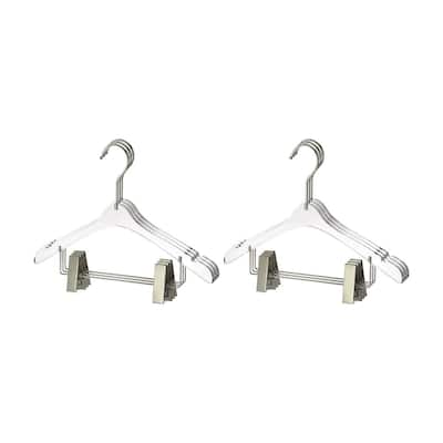 YBM Home Quality Acrylic Clear Hangers with Clips, Kids
