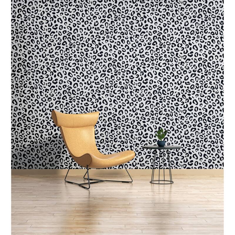 Arthouse Dinah Black Leopard Print Wallpaper