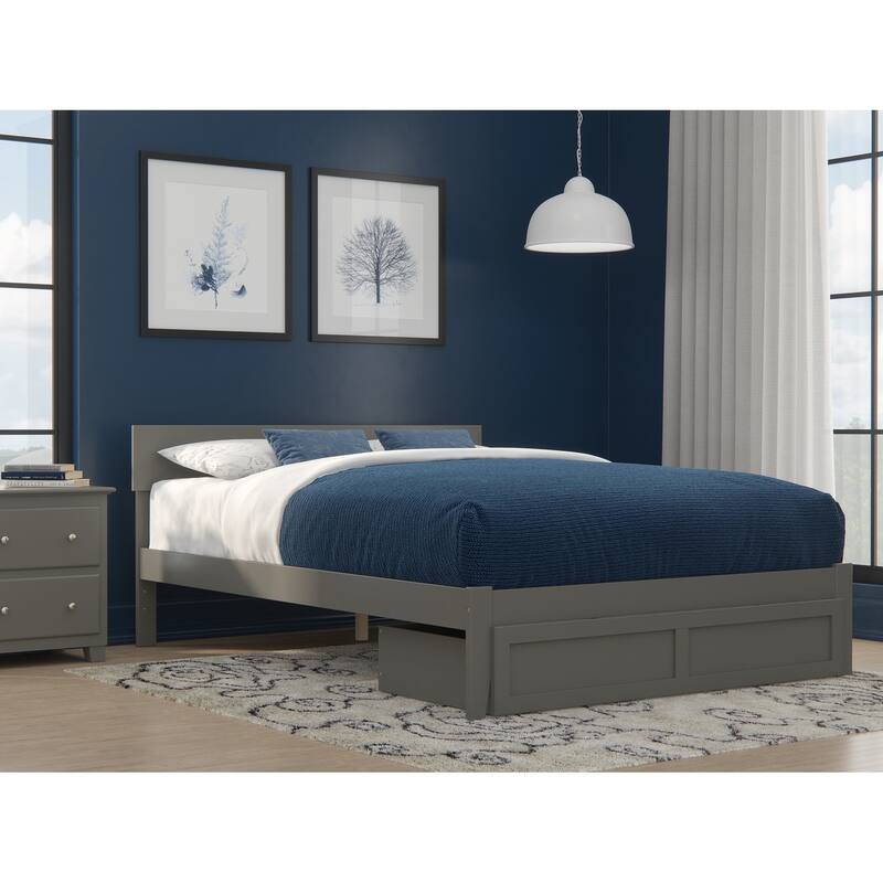AFI Boston Platform Bed with Foot Drawer