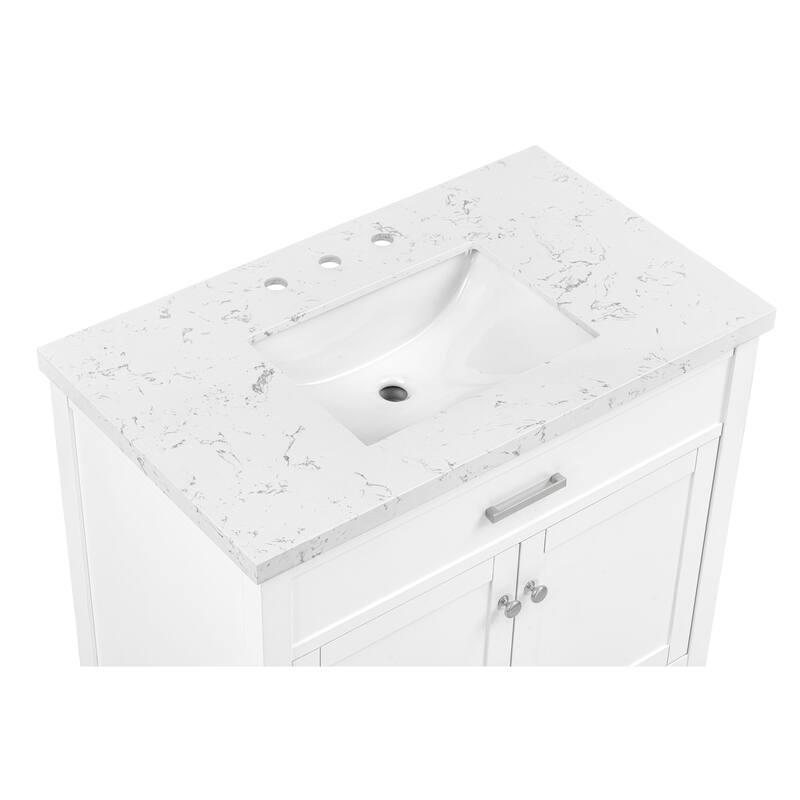 37'' Roseville Bathroom Vanity with Engineered Stone Top