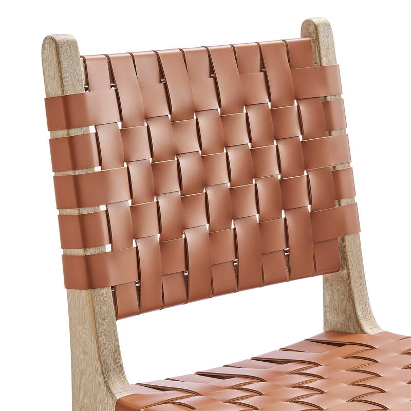 NPD Furniture Marco Faux Leather Counter Stool Drift Wood Frame